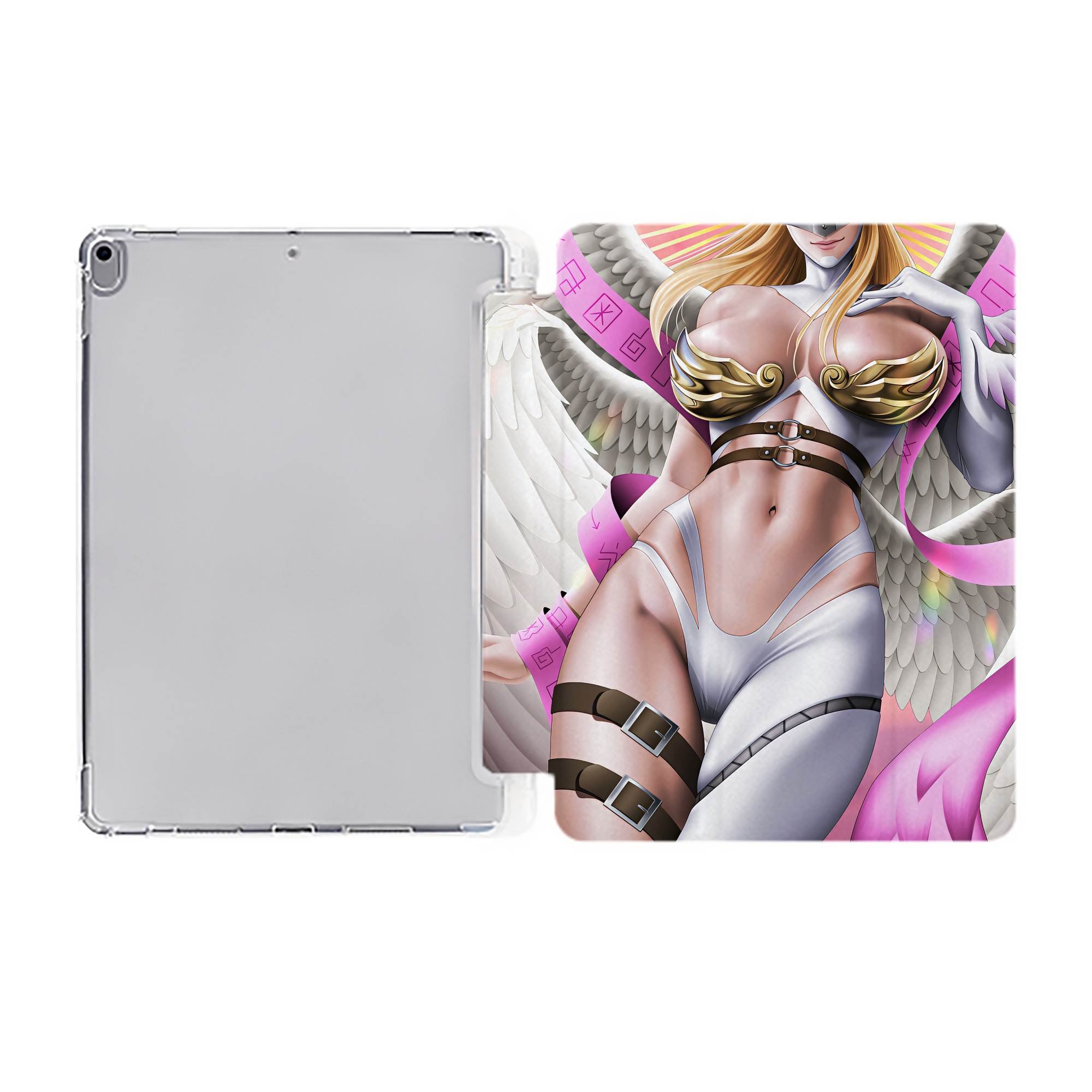 （画像用） Digimon デジタルモンスター/デジモン IPad ケース ペン収納付き 三つ折りスタンド PUレザー×シリコン 対応機種9.5/10.5/10.9インチ